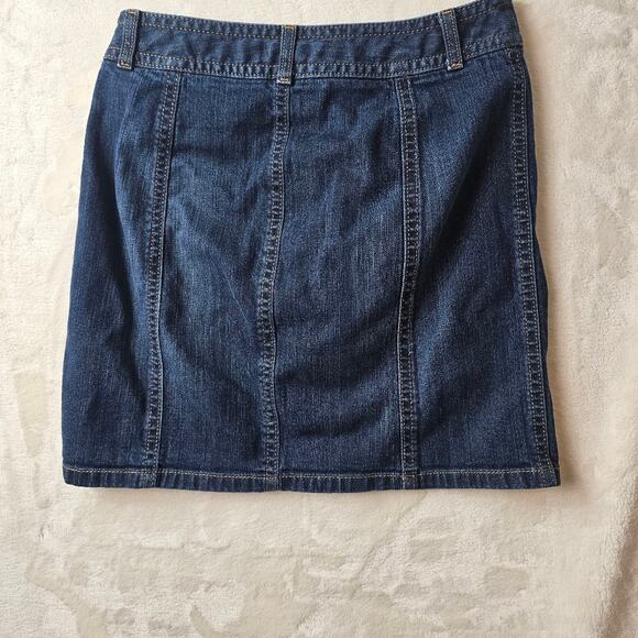 Ann Taylor Denim Skirt Petite Women’s 2P Button-Front Skirt Western - Picture 5 of 8